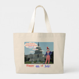 Jumbo tote bag. Gelukkige 4e. rat/unclesam