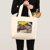 Jumbo tote bag. Gelukkige Vaderdag. koe/dirigent (Voorkant (product))