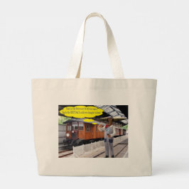 Jumbo tote bag. Gelukkige Vaderdag. koe/dirigent