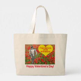 Jumbo tote bag. Gelukkige Valentijnsdag. black lab