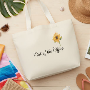 Jumbo Tote Overnight Out of the Office Sunflower