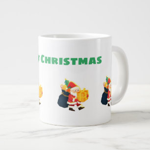 Jumbo vrolijke kerstwensen gedrukte specialty extra grote beker