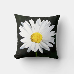 Jumbo White Shasta Daisy Flower Coussin