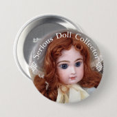 Jumeau Antiek Doll Collector 3" Button Pin (Voorkant /achterkant)