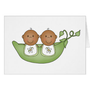 Jumeaux d'Afro-américain dans la cosse de pois