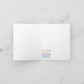 Jumeaux en Carte de remerciements bébé, fille et g (Intérieur)