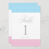 Jumeaux et filles| Carte de numéro de table (Devant / Derrière)