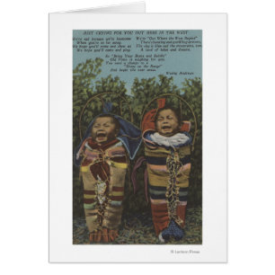 Jumeaux indiens en Papooses & "� pleurant"