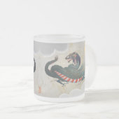 Jumeaux japonais Dragons givrés en verre Mug (Devant droit)
