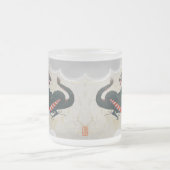 Jumeaux japonais Dragons givrés en verre Mug (Centre)