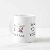 jumeaux : nous aimons maman mug, coffee mug (Devant gauche)