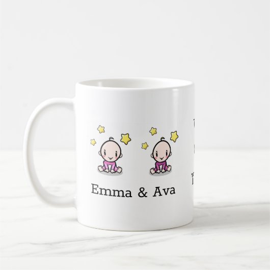 jumeaux : nous aimons maman mug, coffee mug (Gauche)
