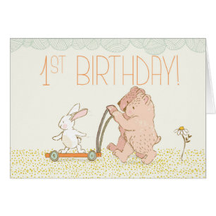 Jumeaux Premier anniversaire Promenade Ours et lap