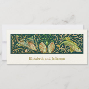 Jumeaux vintages Poissons Faire-part de mariage mo