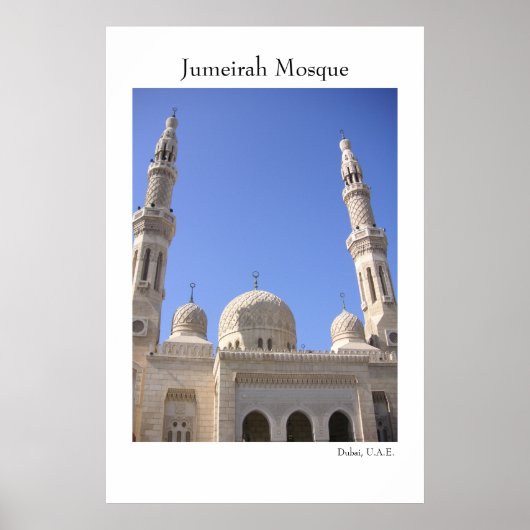 Jumeirah Mosque Poster (Voorkant)