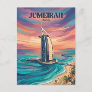 Jumeirah Strand Verenigde Arabische Emiraten Briefkaart