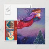 jumelage angel winter nocturne briefkaart (Voorkant / Achterkant)