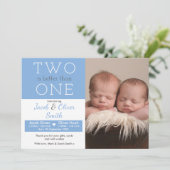 Jumelle le faire-part de naissance/carte de (Debout devant)