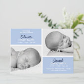Jumelle le faire-part de naissance/carte de (Debout devant)