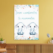 Jumelles de l'utérus à colocataires Art mural de p (Insitu(Salon))