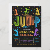 Jump Anniversaire Trampoline Party Invitation (Devant)