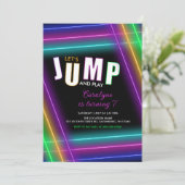 Jump Anniversaire Trampoline Party Invitation (Debout devant)