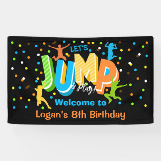 Jump Birthday Party Vinyl Welkom Banner