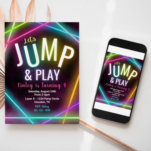 Jump Birthday Uitnodiging | Pumpingpartij