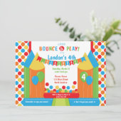 Jump Bounce House Trampoline Invitation d'annivers (Debout devant)