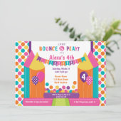 Jump Bounce House Trampoline Invitation d'annivers (Debout devant)