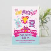 Jump Bounce Play Opblaasbare Verjaardag Kaart (Staand voorkant)