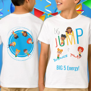 Jump Bounce Play Trampoline Park Verjaardag Jongen T-shirt