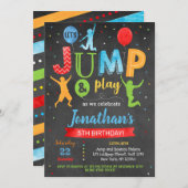 Jump Bounce Trampoline Park Invitations d'annivers (Devant / Derrière)