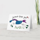 Jump for Joy (Blue) Nouvelle carte de voeux pour b (Devant)