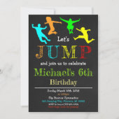Jump Gymnastics Flip Chalkboard Boy Birthday Kaart (Voorkant)