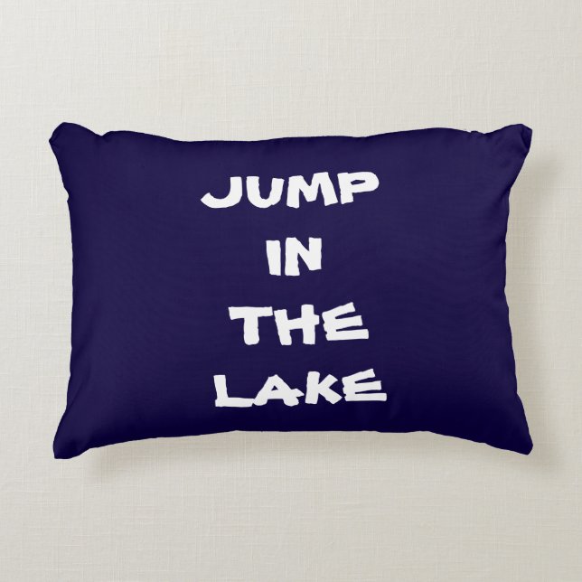 "JUMP IN LAKE" LAKE DECOR PILLOW DECORATIEF KUSSEN (Voorkant)