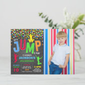 Jump Invitation à l'anniversaire Trampoline Party (Debout devant)