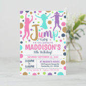 Jump Invitation Anniversaire Fille Jump Trampoline (Debout devant)