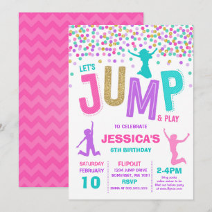 Jump Invitation Anniversaire Jump Trampoline Party