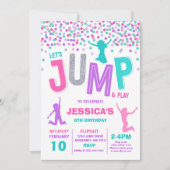 Jump Invitation Anniversaire Jump Trampoline Party (Devant)