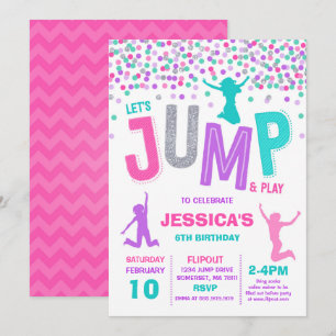 Jump Invitation Anniversaire Jump Trampoline Party