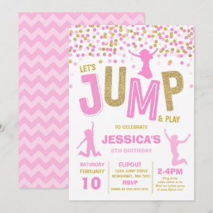 Jump Invitation Anniversaire Jump Trampoline Party