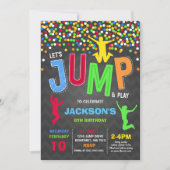 Jump Invitation Anniversaire Jump Trampoline Party (Devant)
