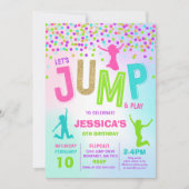 Jump Invitation Anniversaire Jump Trampoline Party (Devant)