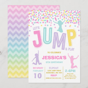 Jump Invitation Anniversaire Jump Trampoline Party