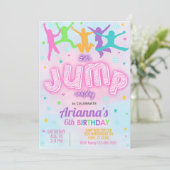 JUMP invitation d'anniversaire fille, sautons invi (Debout devant)