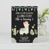 Jump Llama Verjaardag Uitnodigingen (Staand voorkant)