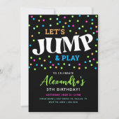 Jump Neon Trampoline Invitation d'anniversaire (Devant)