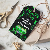 Jump Neon Trampoline Verjaardagsfeestje Dank u Cadeaulabel