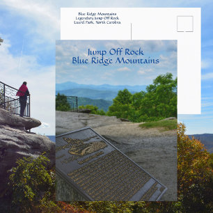 Jump Off Rock Blue Ridge Mountains NC fotografisch Briefkaart